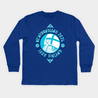 Newfoundland T-Shirt 2024 Viking Vinland Atlantic Kids Long Sleeve T-Shirt